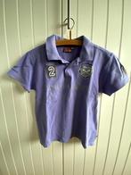 Akmo works polo shirt lila/paars met leuke details, mt140-14, Gebruikt, Ophalen of Verzenden, Akmo Works, Shirt of Longsleeve