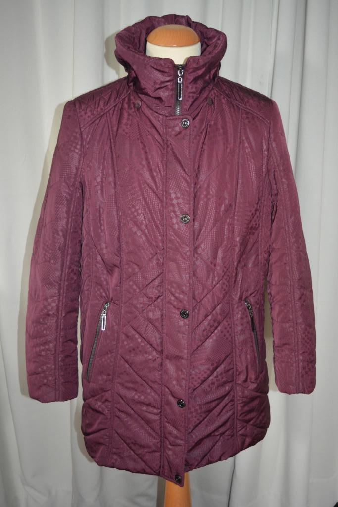 Barbara Lebek, aubergine kleur jas, maat 44, Kleding | Dames, Jassen | Winter, Zo goed als nieuw, Maat 42/44 (L), Paars, Ophalen of Verzenden