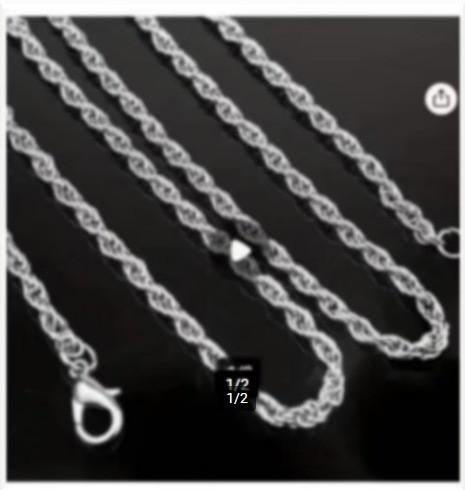 ketting., Sieraden, Tassen en Uiterlijk, Ophalen of Verzenden, Nieuw, Zilver, Overige materialen