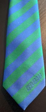 Halfords stropdas groen-blauw gestreept, Nieuw, Blauw, Ophalen of Verzenden