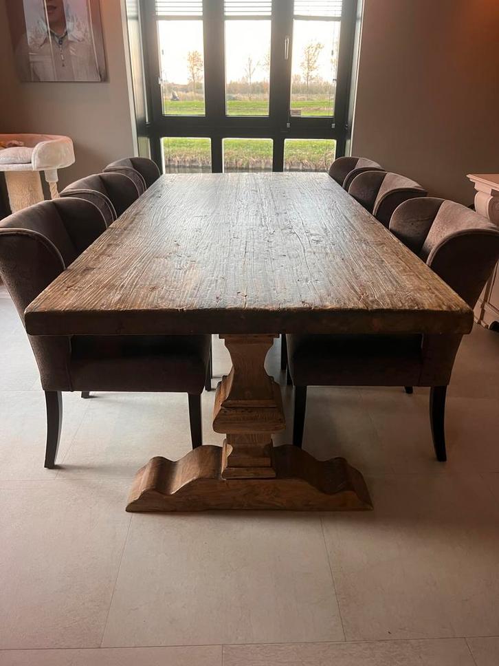 Robuuste kloostertafel, Huis en Inrichting, Tafels | Eettafels, Gebruikt, 100 tot 150 cm, 150 tot 200 cm, Vijf personen of meer