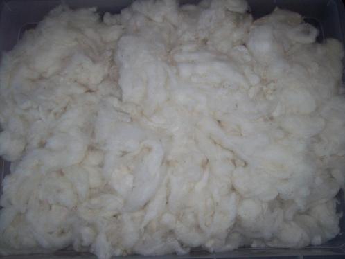 Gewassen Schapenwol Zachte wol Wit kleur krullen,creme zwart, Hobby en Vrije tijd, Spinnewielen en Spinnen, Nieuw, Overige typen