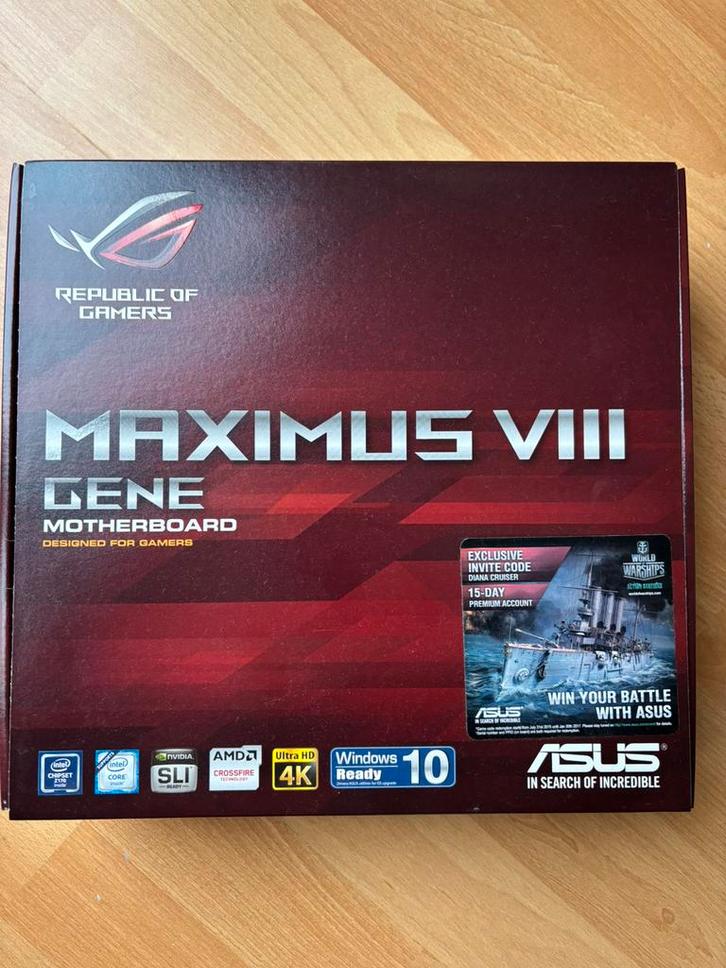 ASUS ROG Maximus VIII Gene – Z170 mATX Gaming Moederbord, Computers en Software, Moederborden, Nieuw, DDR4, Ophalen of Verzenden