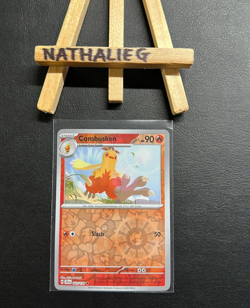 Combusken reverse 023/159 Pokemon Journey Together, Ophalen of Verzenden, Nieuw, Losse kaart