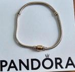 Two tone Pandora armband met 14 karaat gouden sluiting, Sieraden, Tassen en Uiterlijk, Armbanden, Ophalen of Verzenden, Zo goed als nieuw