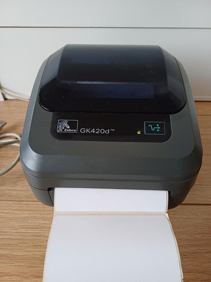 Zebra GK420d labelprinter incl labelrollen (9+3), Computers en Software, Labelprinters, Zo goed als nieuw, Etiket, Ophalen of Verzenden