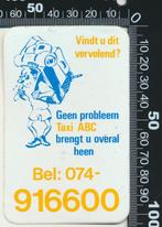 Sticker: Taxi ABC (1), Ophalen of Verzenden, Zo goed als nieuw, Bedrijf of Vereniging