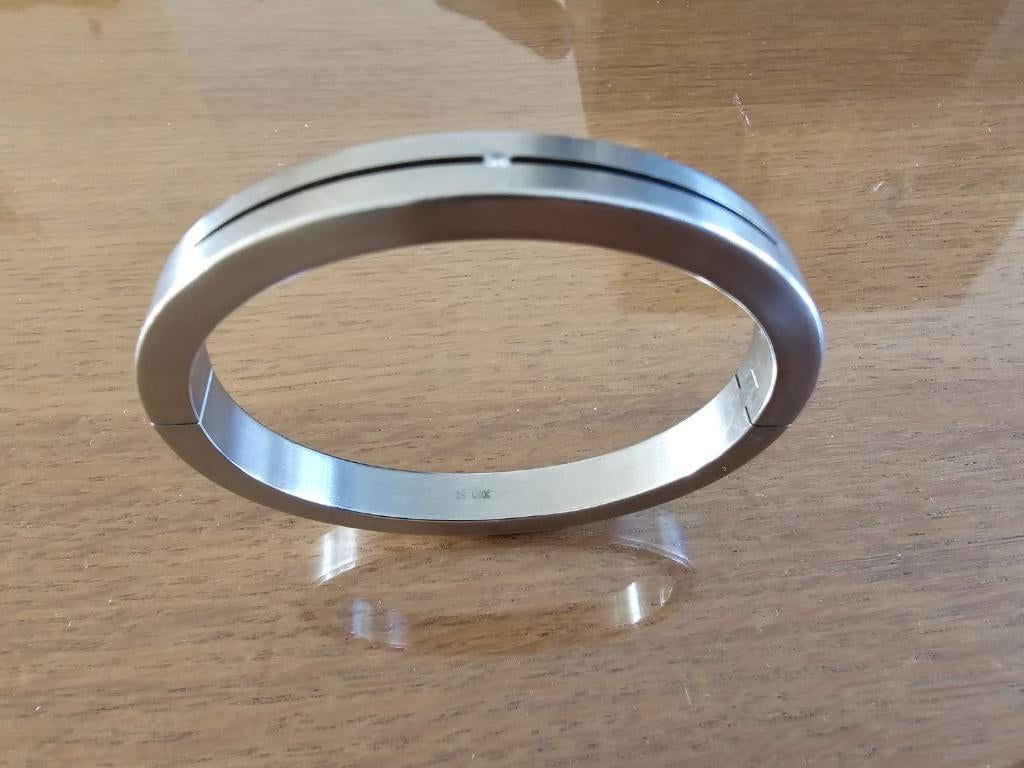 # XEN armband met diamant. Maat 50 Vierkant model Diamantje, Gebruikt, Staal, Ophalen of Verzenden, Met edelsteen