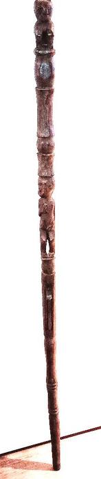 Handbewerkte houten hoogwaardigheids staf Afrika, Antiek en Kunst, Ophalen