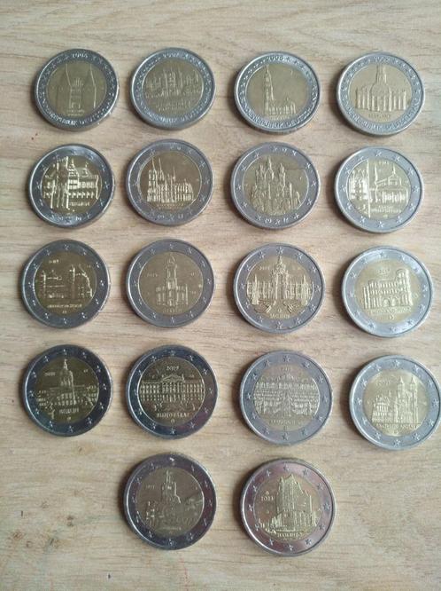 18x 2 Euro munten van Duitsland ( 2006 t/m 2023 + 2024 ), Postzegels en Munten, Munten | Europa | Euromunten, Setje, 2 euro, Duitsland
