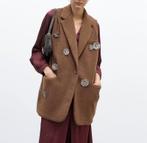 LUMINA wollig gilet camel met afneembare broches S/M en M/L, Kleding | Dames, Prato, Italie, LUMINA, Verzenden, Nieuw
