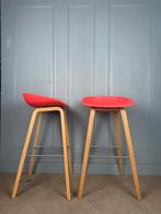 4 HAY About A Stool AAS32 design barkrukken, Huis en Inrichting, Barkrukken, Hout, 5 krukken of meer, Met voetsteun, 60 tot 90 cm