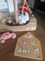 Houten Puzzel & Roze Auto Speelgoed, Ophalen of Verzenden, Gebruikt, Overige typen