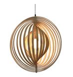 CHERICONI Hanglamp Ring Ø 60 cm hout, Ophalen, Zo goed als nieuw, Hout, 50 tot 75 cm
