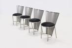 Frans van Praet Stoelen Belgo Chrom Jaren 80 90 Design, Ophalen, Gebruikt, Metaal, Vier