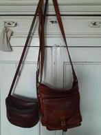 Mooie Lederen Schoudertassen Chesterfield en Saccoo, Ophalen of Verzenden, Bruin, Overige merken, Leer