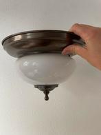 retro/vintage plafondlamp, Huis en Inrichting, Lampen | Plafondlampen, Ophalen of Verzenden, Zo goed als nieuw, Glas