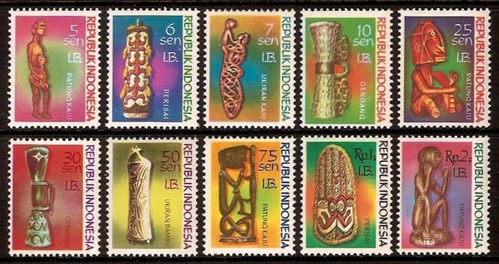 Irian Barat Zonnebloem nr 31/40 postfris 1970, Postzegels en Munten, Postzegels | Azië, Postfris, Zuidoost-Azië, Ophalen of Verzenden