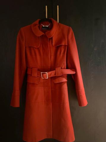 Karen Millen Rode rode winterjas met ceintuur Maat 36 beschikbaar voor biedingen