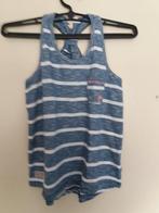 Een blauw T-Shirt hemd met witte strepen., Kinderen en Baby's, Kinderkleding | Maat 134, Today i Shine,Like aStar, Meisje, Ophalen of Verzenden