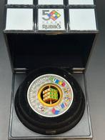 Zeldzame 2 Oz Zilveren Rubik's Cube Munt 2024 - Proof, Postzegels en Munten, Munten | Oceanië, Ophalen of Verzenden, Losse munt