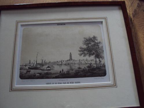 Litho/Steendruk/Deventer/, Antiek en Kunst, Kunst | Litho's en Zeefdrukken, Ophalen of Verzenden