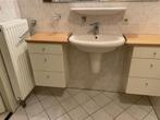 Complete badkamer set: wastafel, meubel, kraan, planchet, Ophalen, Gebruikt