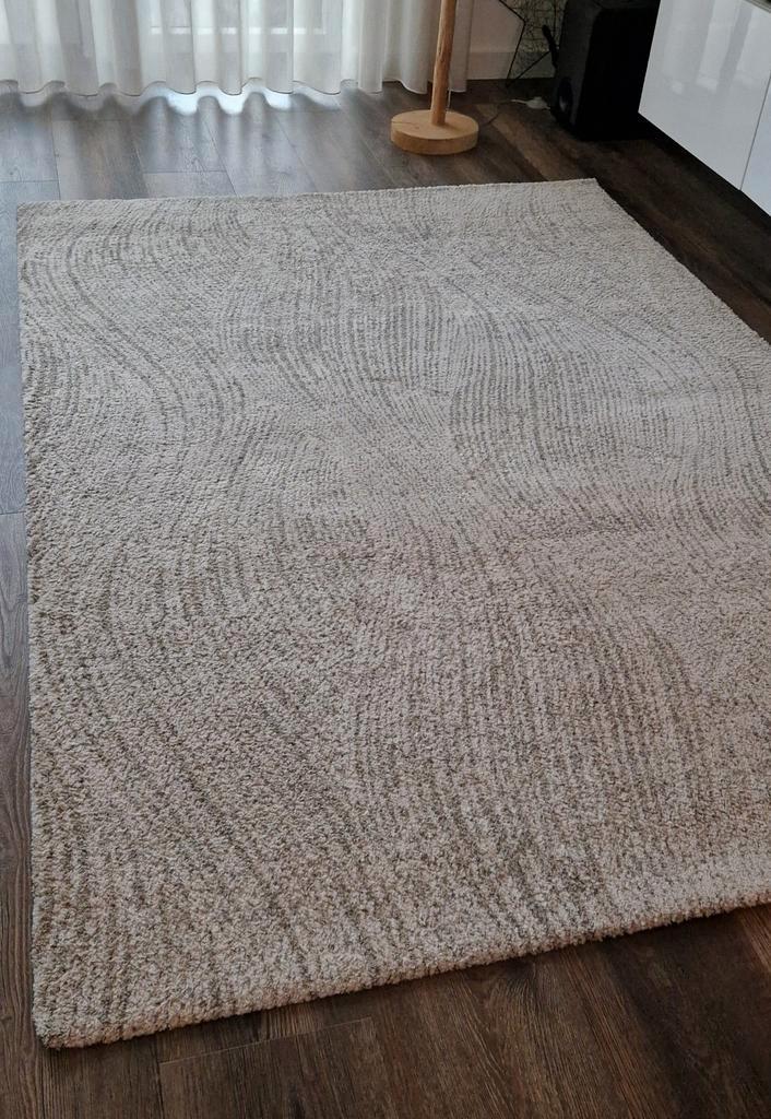 Wehkamp Home Vloerkleed 160x230 crème/licht grijs., Huis en Inrichting, Stoffering | Tapijten en Kleden, Zo goed als nieuw, 150 tot 200 cm