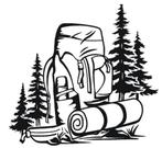 auto bus camper caravan sticker hiking, The River House, Info@theriverhouse.nl, Nieuw, Ophalen of Verzenden