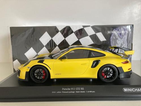 Porsche 911 (991 II) GT2 RS Weissach Package 2018 1:18 (nieu, Hobby en Vrije tijd, Modelauto's | 1:18, Nieuw, Auto, MiniChamps