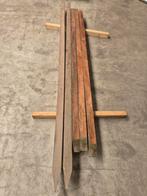 5 stuks hardhouten palen 7x7cm 2x300cm en 3x250cm lang, Ophalen, Palen, Nieuw, Hardhout