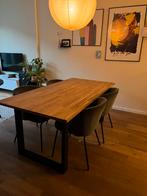 Eettafel 180x90cm - Hout & Staal, Huis en Inrichting, Ophalen, Gebruikt, 50 tot 100 cm, Vijf personen of meer