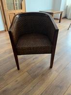 Gevlochten Stoel / TV Clubje, Gebruikt, Bruin, Ophalen of Verzenden, Eén