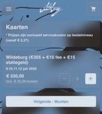 Ticket wildeburg, Eén persoon