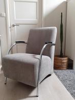 Fauteuil grijs, metalen frame. Zo goed als nieuw., Zo goed als nieuw, Ophalen