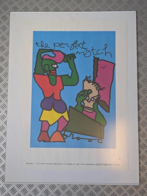 Zeefdruk - Herman Brood - the perfect match, Antiek en Kunst, Kunst | Litho's en Zeefdrukken, Ophalen