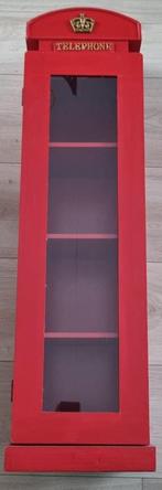 Engelse telefooncel vitrinekast, Minder dan 50 cm, Met deur(en), 100 tot 150 cm, Ophalen of Verzenden