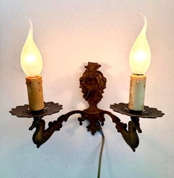 Vintage wandlamp ( brons) beschikbaar voor biedingen