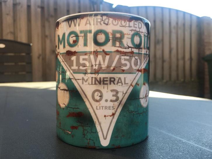 ✅ VW Campervan Volkswagen T1 bus mok Vintage olie, Verzamelen, Automerken, Motoren en Formule 1, Nieuw, Auto's, Ophalen of Verzenden