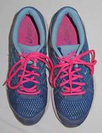 Sneakers, maat 38, blauw met roze veters, Asics, izgst, Blauw, Ophalen of Verzenden, Asics, Sneakers of Gympen