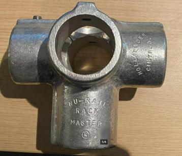 Aluminium 4-weg kruisstuk buiskoppeling 48 mm