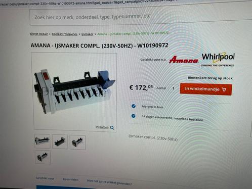 Ijsmaker W10190972 nieuw, Witgoed en Apparatuur, Koelkasten en IJskasten, Zo goed als nieuw, 200 liter of meer, 160 cm of meer