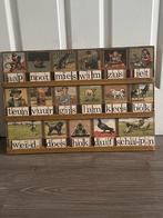 Aap Noot Mies bord met letters groot, Antiek en Kunst, Ophalen of Verzenden