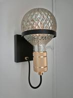 Lucide Ottelien zwarte wandlamp voor globe - gouden fitting, Ophalen of Verzenden, Zo goed als nieuw