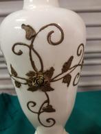 tafellampen wit met bronzen bloemen,, Ophalen of Verzenden, 'T Olde Gre-j, Info@toldegrej.nl, Endepoelstraat 20f Didam