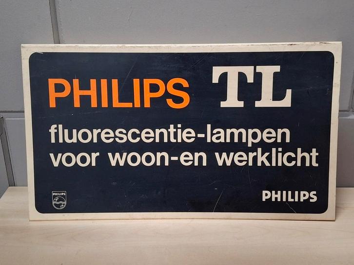 Philips TL reclamebord - lichtreclame, Verzamelen, Merken en Reclamevoorwerpen, Zo goed als nieuw, Reclamebord, Ophalen of Verzenden
