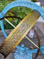 bronzen zonnewijzer / man met zonnewijzer / nieuw, Tuin en Terras, Zonnewijzers, Huis en tuin decoratie Marie, Nieuw, Info@huisentuindecoratiemarie.nl