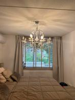 Twee kroonluchters zware kwaliteit glas, Huis en Inrichting, Lampen | Kroonluchters, Ophalen, Gebruikt, Metaal