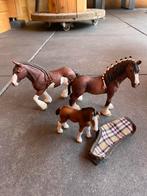 Schleich Clydesdale famile te koop, Ophalen, Zo goed als nieuw, Paard, Beeldje of Figuurtje