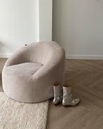 Fauteuil Anna – beige stof comfortabele stoel Karwei, Ophalen, 75 tot 100 cm, Stof, 50 tot 75 cm